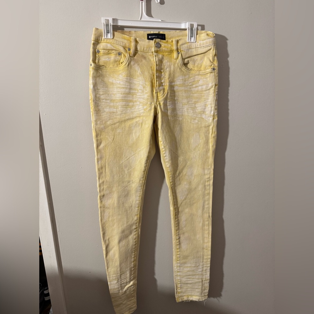Yellow Skinny Jeans purple brand